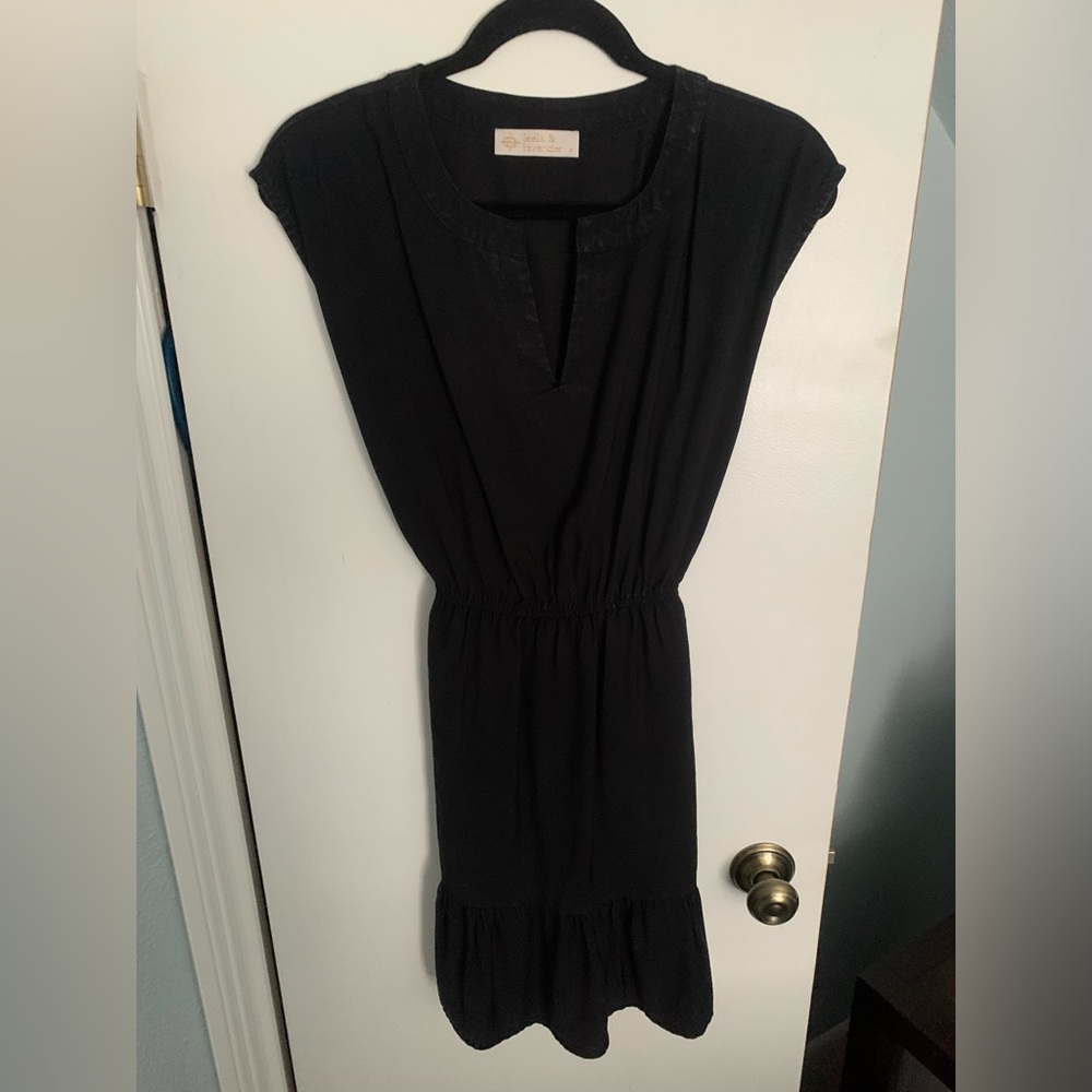 Small black sleeveless sundress by leela and lavender.